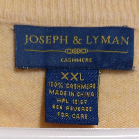 Sweetcorn Yellow Sweater, Pure Cashmere, 100% CASHMERE Ribbed Knit Sweater XXL - Picture 5 of 9